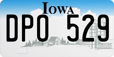 IA license plate DPO529