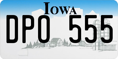 IA license plate DPO555