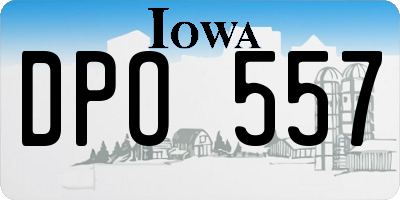 IA license plate DPO557