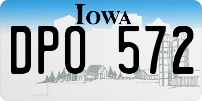 IA license plate DPO572