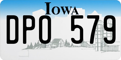 IA license plate DPO579
