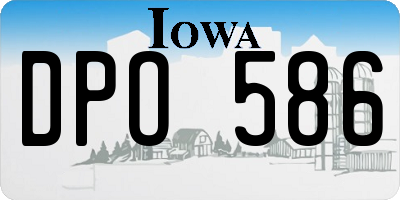 IA license plate DPO586