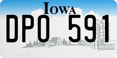 IA license plate DPO591