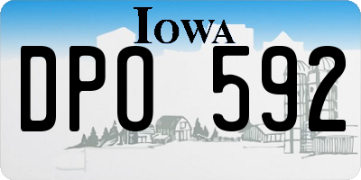 IA license plate DPO592