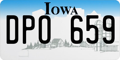 IA license plate DPO659