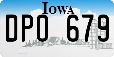 IA license plate DPO679