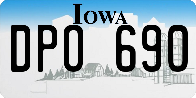 IA license plate DPO690