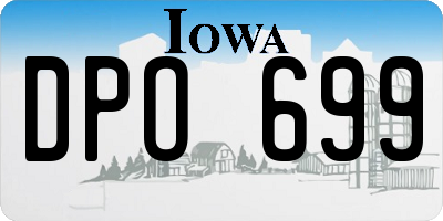 IA license plate DPO699