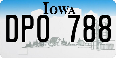 IA license plate DPO788