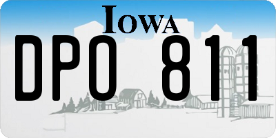 IA license plate DPO811