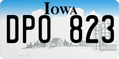 IA license plate DPO823