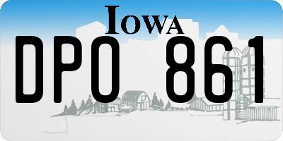 IA license plate DPO861