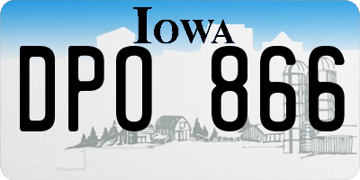 IA license plate DPO866