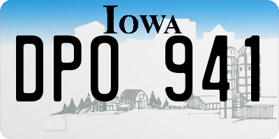 IA license plate DPO941