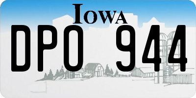 IA license plate DPO944