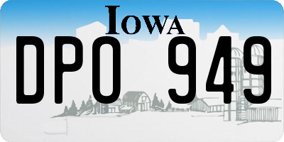 IA license plate DPO949