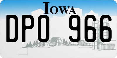 IA license plate DPO966
