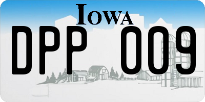 IA license plate DPP009