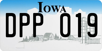 IA license plate DPP019