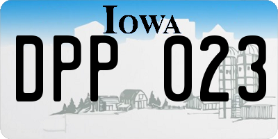 IA license plate DPP023