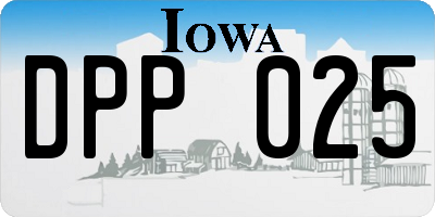 IA license plate DPP025
