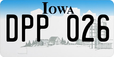 IA license plate DPP026