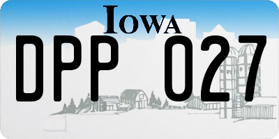 IA license plate DPP027