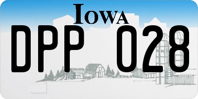 IA license plate DPP028