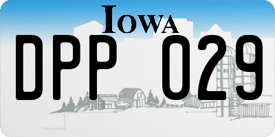 IA license plate DPP029