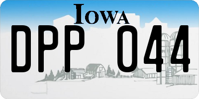 IA license plate DPP044