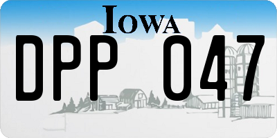 IA license plate DPP047