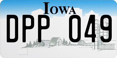 IA license plate DPP049