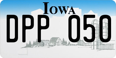 IA license plate DPP050
