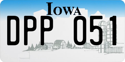 IA license plate DPP051