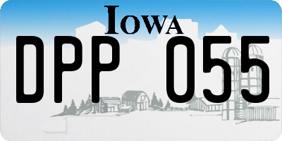 IA license plate DPP055