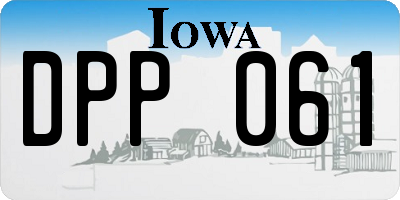 IA license plate DPP061