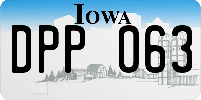 IA license plate DPP063