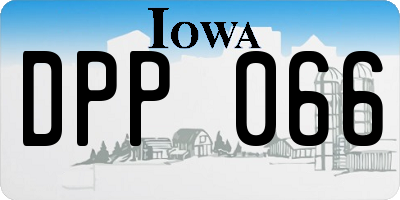 IA license plate DPP066
