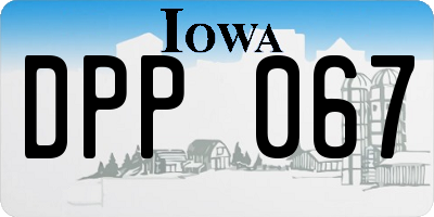 IA license plate DPP067