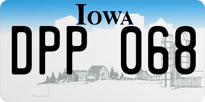 IA license plate DPP068