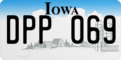 IA license plate DPP069