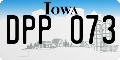 IA license plate DPP073