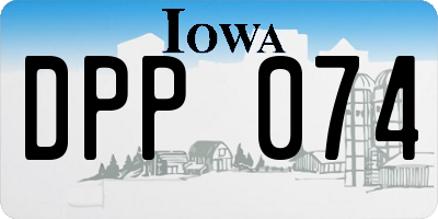 IA license plate DPP074