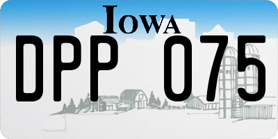 IA license plate DPP075
