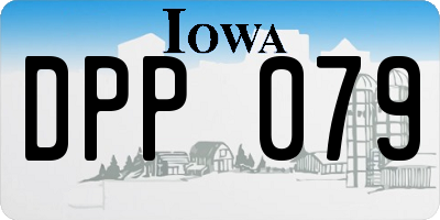 IA license plate DPP079