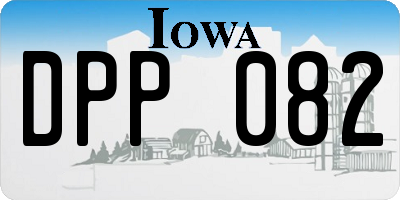IA license plate DPP082