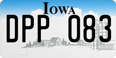 IA license plate DPP083