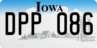 IA license plate DPP086