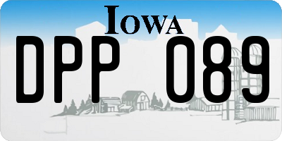 IA license plate DPP089