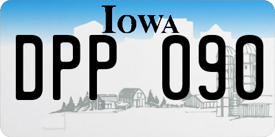 IA license plate DPP090